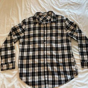 Guanny Black & White Checked Long Sleeve Shirt Women’s Size Large. #5137